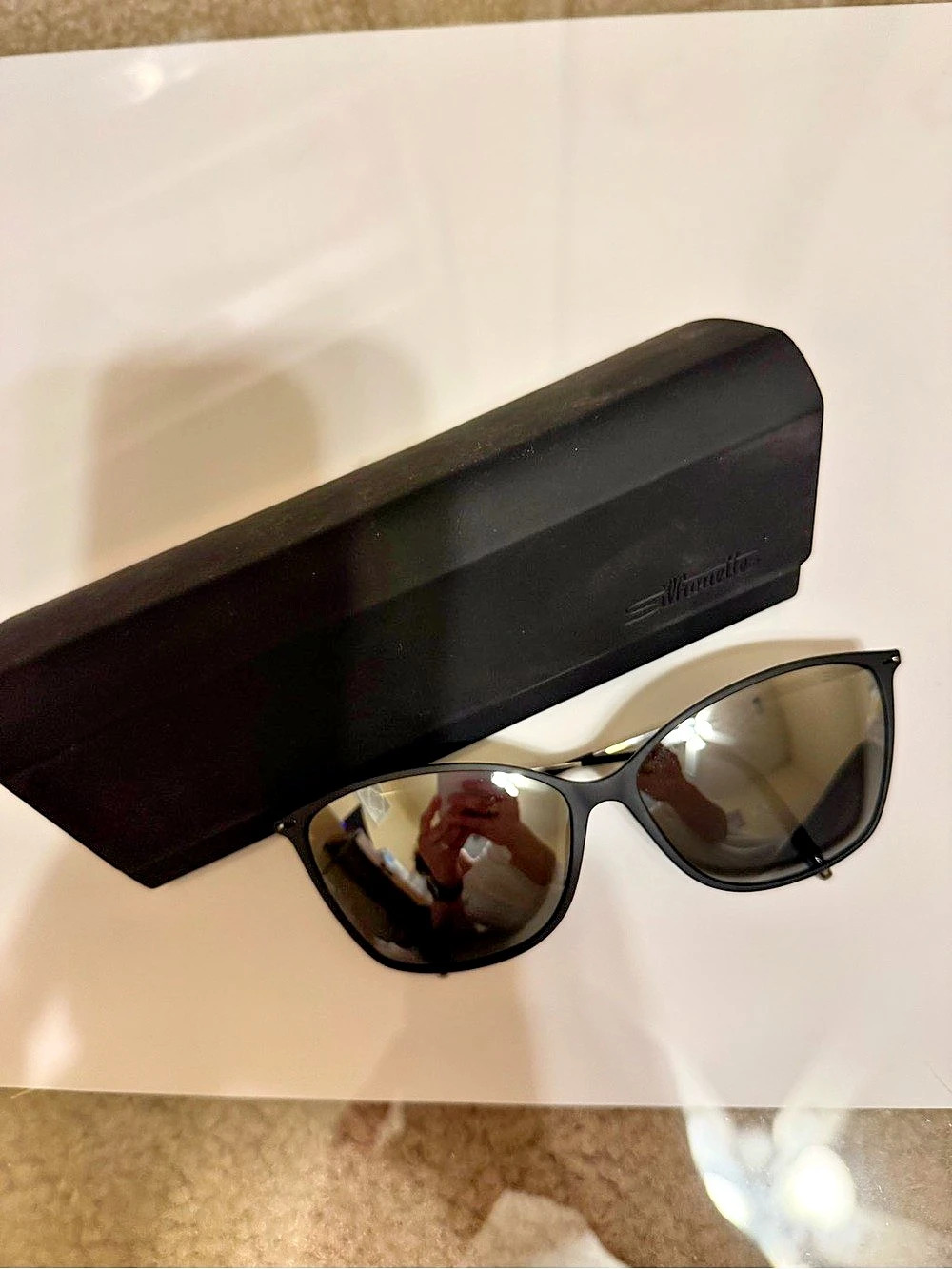 Silhouette 3192 Black & Gray Sunglasses with Case